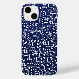 Funda Para iPhone 14 De Case-Mate Azul Marino Cobalto Azul Blanco Notas de Música Ba