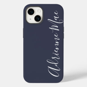 Funda Para iPhone 14 De Case-Mate Azul marino simplemente personalizado