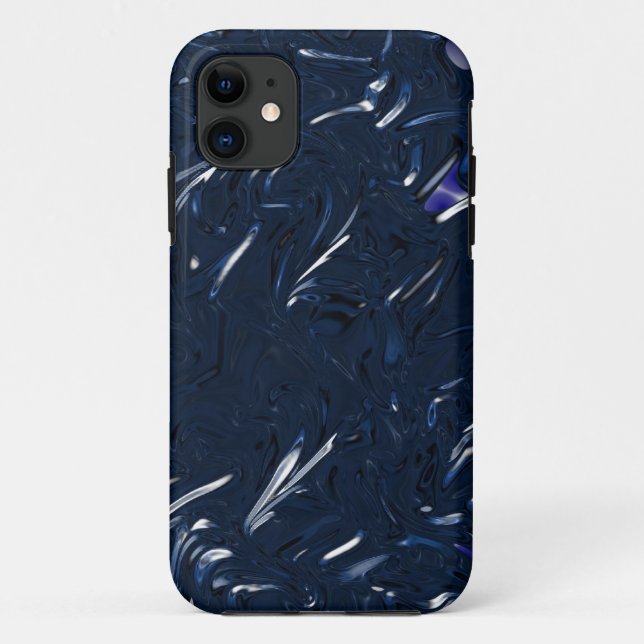 Funda De Case-Mate Para iPhone Azul metálico (Reverso)