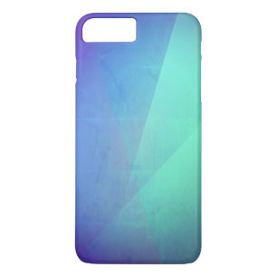 Funda Para iPhone 8 Plus/7 Plus Azul moderno Aqua & Gradación geométrica turquesa