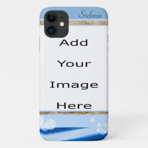 Funda Para iPhone 11 Azul moderno con círculos oxidados