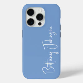 Funda Para iPhone 15 Pro Azul monogramado