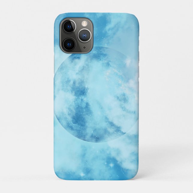 FUNDA DE Case-Mate PARA iPhone AZUL MOON ARTISTIC NOCHE SKY (Reverso)