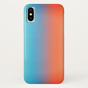 Funda Para iPhone X Azul Naranja Tonado suave
