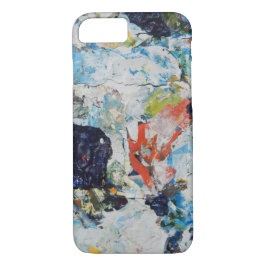 Funda Para iPhone 8/7 Azul, Naranja y blanco