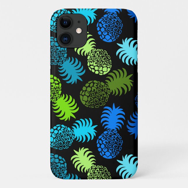 Funda De Case-Mate Para iPhone Azul picapanico tropical mona hawaiana (Reverso)