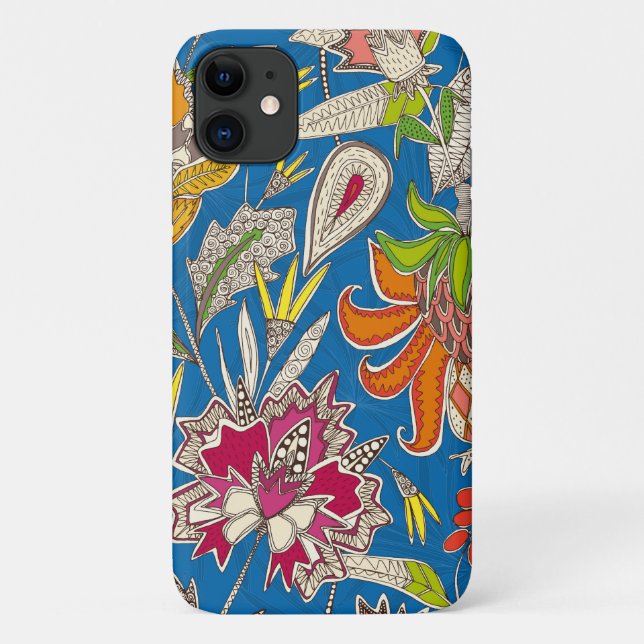 Funda De Case-Mate Para iPhone azul pop chintz (Reverso)