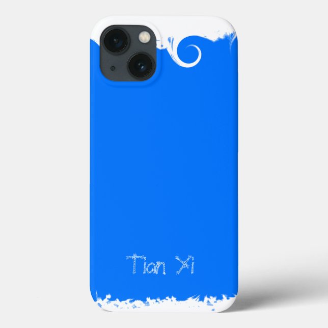 Funda De Case-Mate Para iPhone Azul Profesional Elegante Moderno (Reverso)