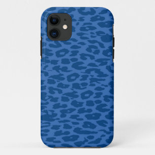 Funda Para iPhone 11 Azul profundo de piel de leopardo