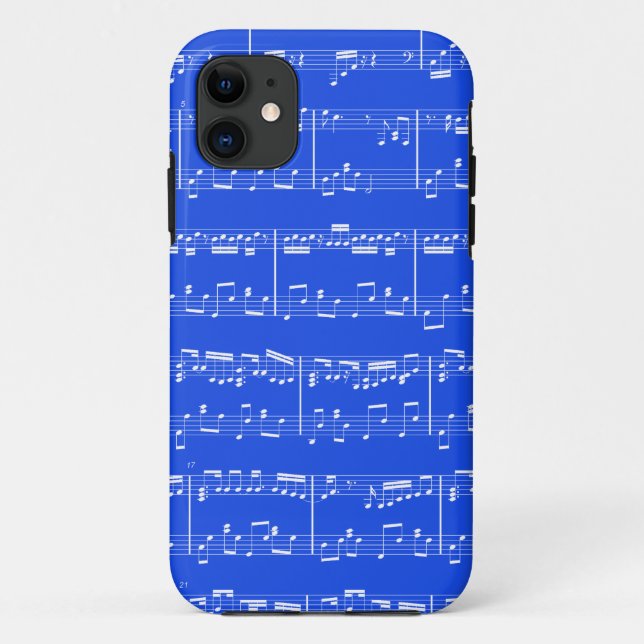 Funda De Case-Mate Para iPhone azul real de la partitura del iPhone 5 (Reverso)