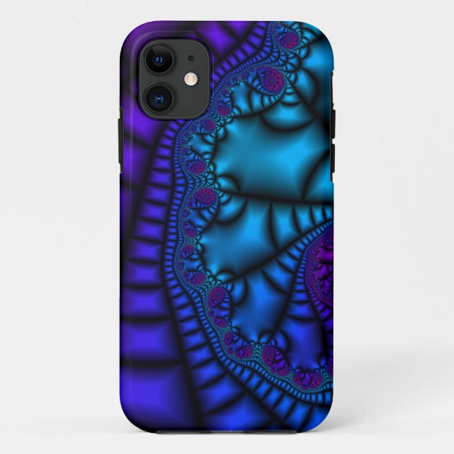 Funda De Case-Mate Para iPhone Azul sedoso (Reverso)