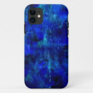 Funda Para iPhone 11 Azul sobre pintura abstracta azul