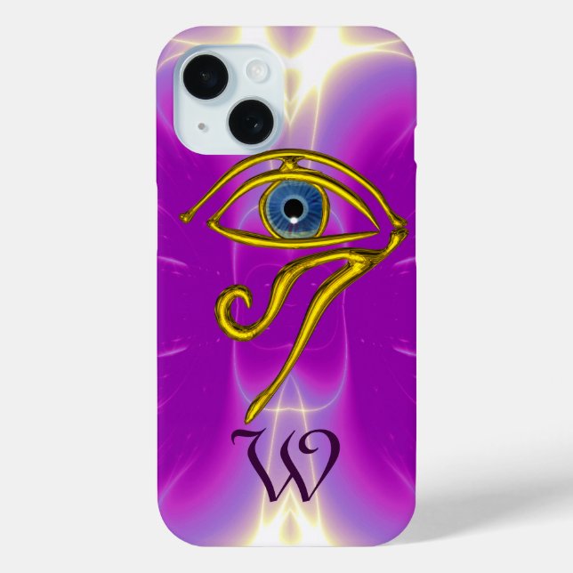 Funda De Case-Mate Para iPhone AZUL TALISMAN MONOGRAM Rosa Fuchsia Purple (Reverso )