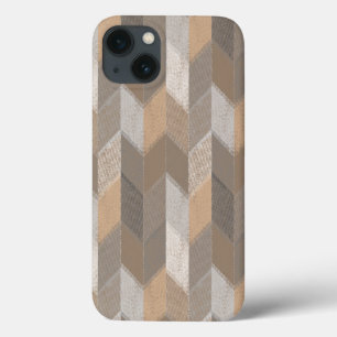 Funda Para iPhone 13 Azul texturado, Amarillo, Chevron de Oliva.