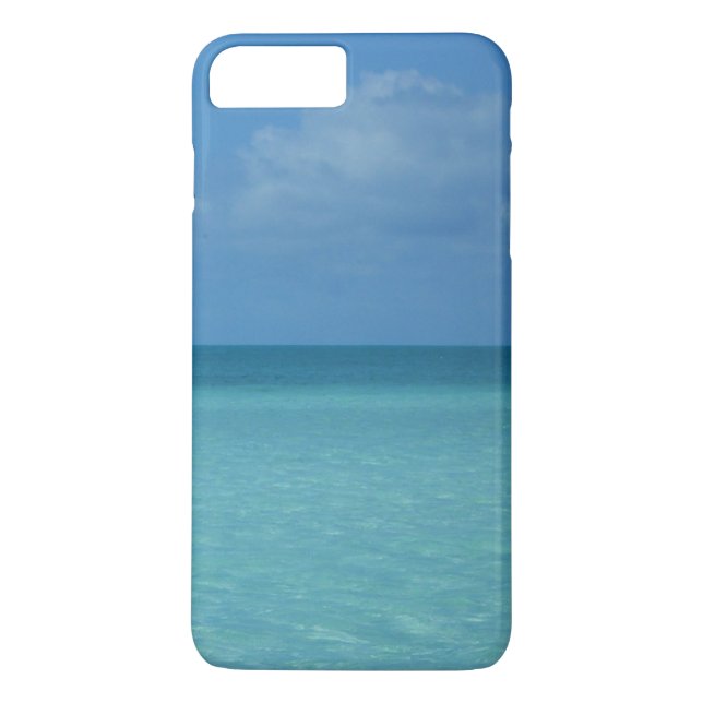 Funda De Case-Mate Para iPhone Azul turquesa tropical del horizonte del Caribe (Reverso)