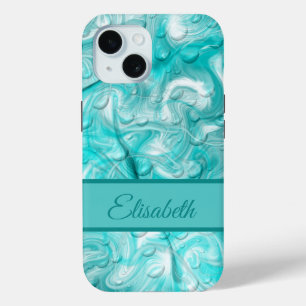 Funda Para iPhone 15 azul, verde, agua