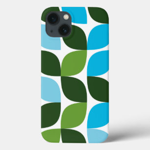 Funda Para iPhone 13 Azul, verde, fresco, moderno y natural abstracto