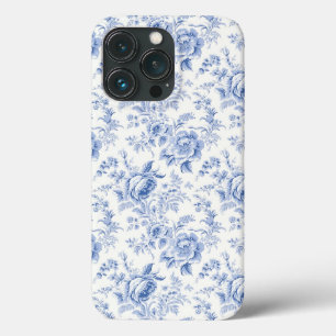 Funda Para iPhone 13 Pro Azul vintage floral