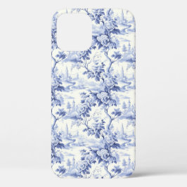 Funda Para iPhone 12 Pro Azul vintage floral