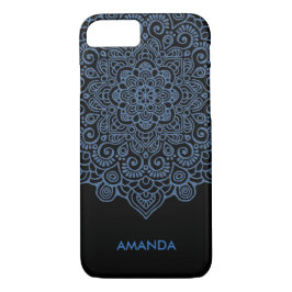 title_seo2 Azul vintage metálico intrincado encaje Mandala bl