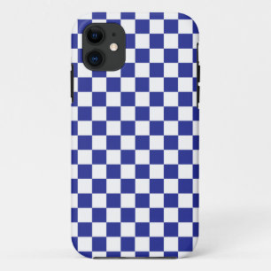 Funda Para iPhone 11 Azul y blanco a cuadros