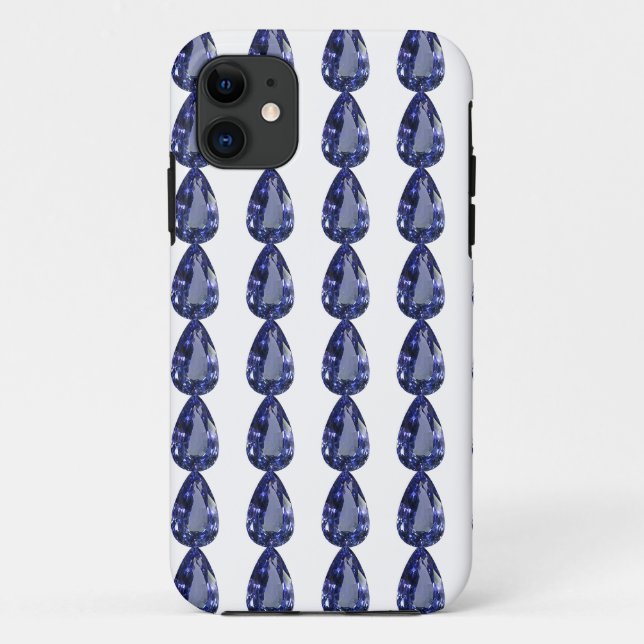 Funda De Case-Mate Para iPhone Azul zafiro con forma de rosa (Reverso)
