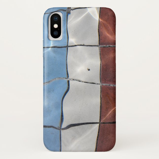 Funda De Case-Mate Para iPhone azulejo agua abstracto (Reverso)