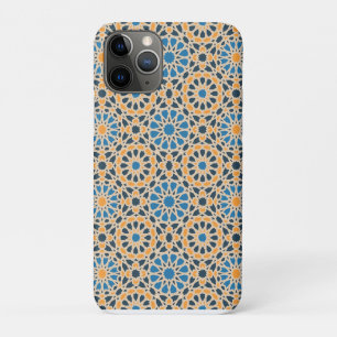 Funda Para iPhone 11 Pro Azulejo geométrico marroquí y patrón de naranja