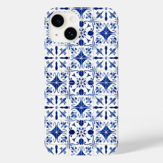 Funda Para iPhone 14 De Case-Mate Azulejos Mediterráneos Azul y Blanco