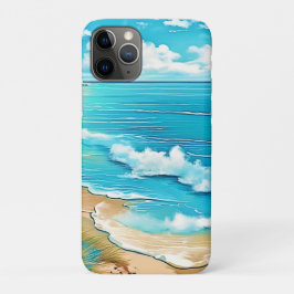 Funda Para iPhone 11 Pro Azure Beach Calm Design