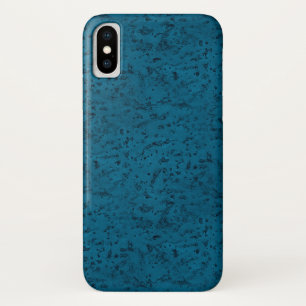 Funda Para iPhone X Azure Blue Cork Look Wood Grain