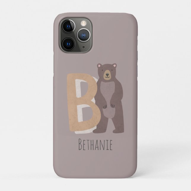 Funda De Case-Mate Para iPhone B para el oso (Reverso)