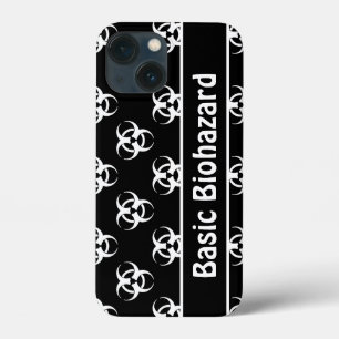 Funda Para iPhone 13 Mini B&W Biohazard Symbol Estuche de teléfono con Perso
