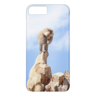 Funda Para iPhone 8 Plus/7 Plus Babuino en la cima de una montaña