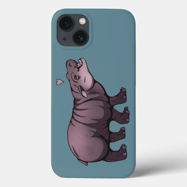 Funda De Case-Mate Para iPhone Baby Pigmy Hippo (Reverso)