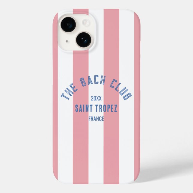 Funda De Case-Mate Para iPhone Bach Club Escudo Banda Rosa Bachelorette (Reverso )