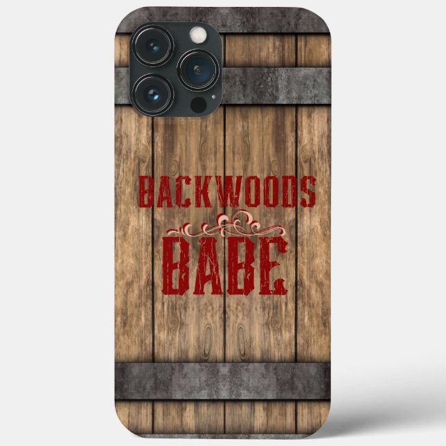 Funda De Case-Mate Para iPhone Backwoods Babe Whiskey Keg (Reverso )
