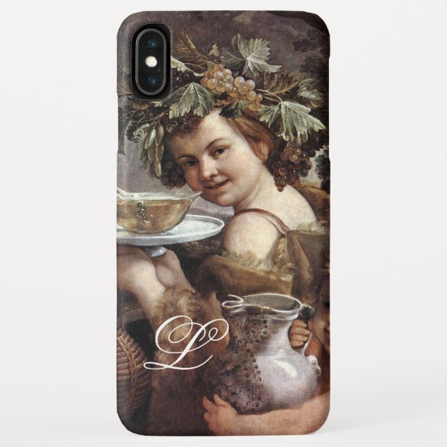 FUNDA DE Case-Mate PARA iPhone BACO CON UVA Y MONOGRAMA DE VINO (Reverso)