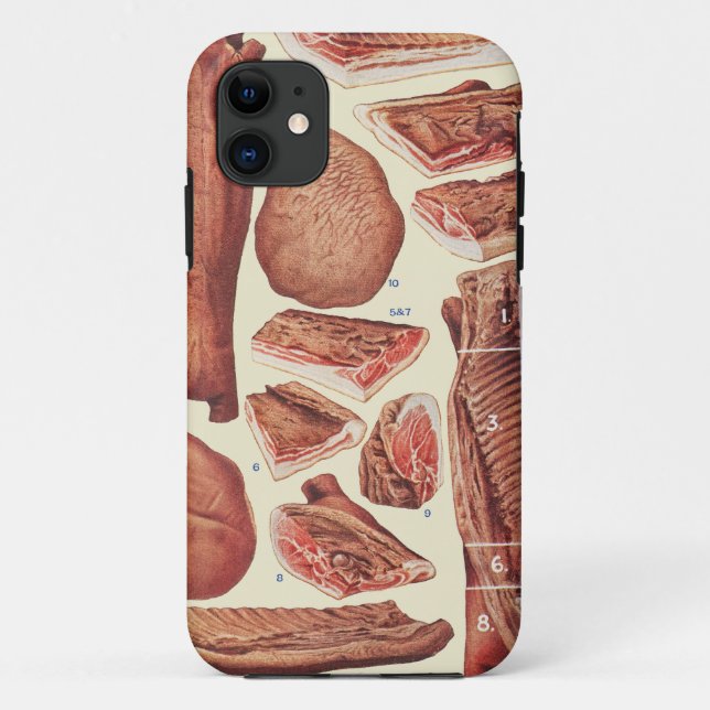Funda De Case-Mate Para iPhone Bacon y Ham (Reverso)