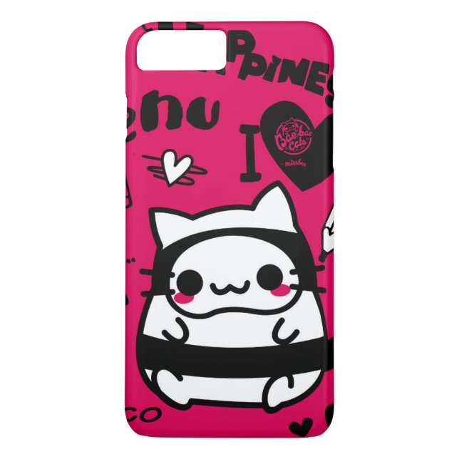 Funda De Case-Mate Para iPhone bae bae cats fucsia (Reverso)