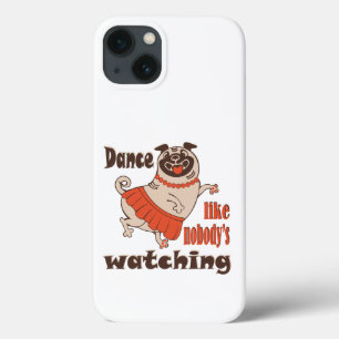Funda Para iPhone 13 Baila como nadie ve a la chica Pug Dog