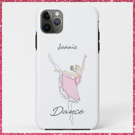 Funda Para iPhone 11 Pro Max Bailando Ballerina en Tutu Rosa