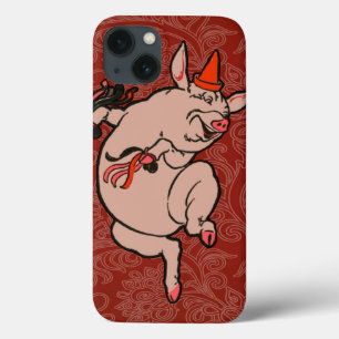Funda Para iPhone 13 Bailando con danza de antigüedades de cerdo