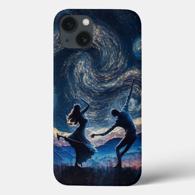 Funda De Case-Mate Para iPhone bailando en noche estrellada (Reverso)