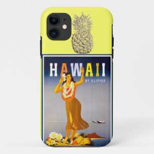 Funda Para iPhone 11 Bailarín de Hula de la piña del oro de Hawaii