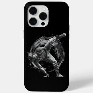 Funda Para iPhone 15 Pro Max Bailarín en acción, en forma de bandeja de tinta