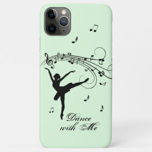 Funda Para iPhone 11 Pro Max Bailarina bailando con música verde
