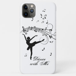 Funda Para iPhone 11 Pro Max Bailarina bailando con notas musicales