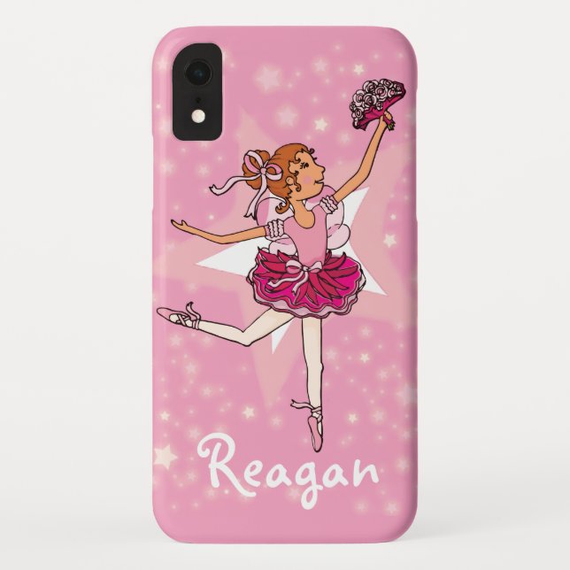 Funda De Case-Mate Para iPhone bailarina chica bailarina rosa nombre caso iphone (Reverso)