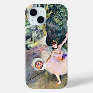 Funda Para iPhone 15 Bailarina con un Bouquet de flores de Edgar Degas